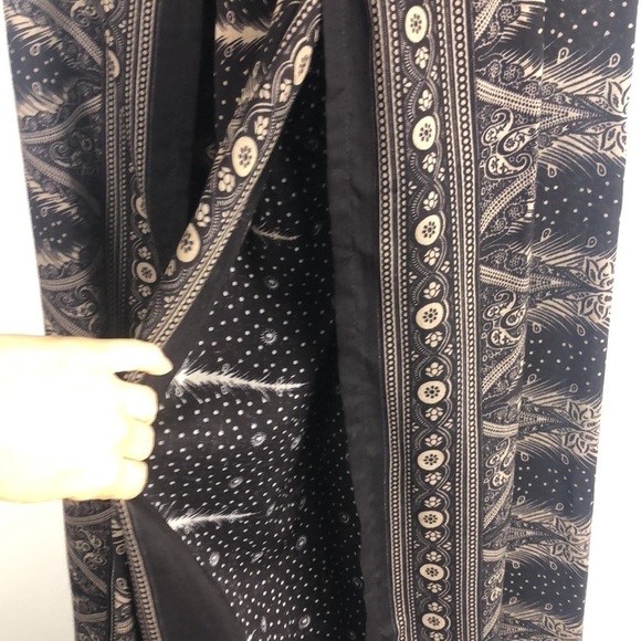 NEW Bali Queen Pocahontas Wide Leg High Rise Pants Embroidered Beach Travel - Picture 5 of 16